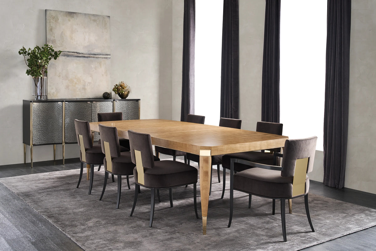 Caracole All Trimmed Out Dining Table – side view – Lusso Furniture Miami