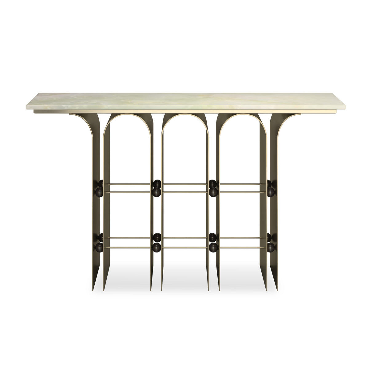 Caracole Nexus Console Table – front view – Lusso Furniture Miami