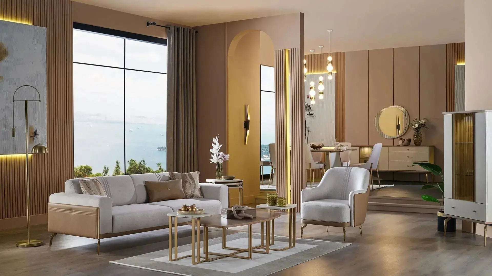 Montella Living Room Set (Vizon) – Living Room Set | Lusso Furniture (view 4)