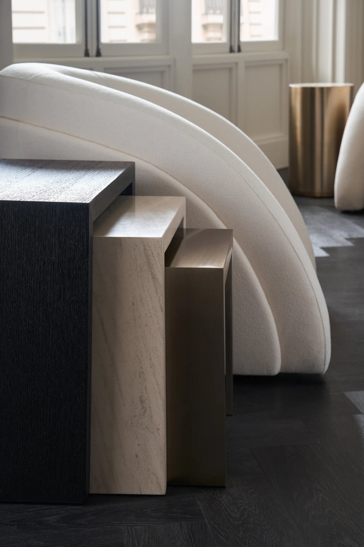 Caracole Contrast Nesting Table – detail – Lusso Furniture Miami