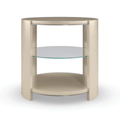 Caracole Da Vita Round End Table – angle view – Lusso Furniture Miami
