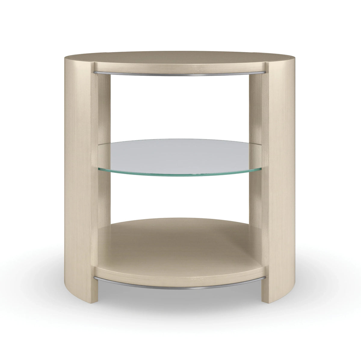 Caracole Da Vita Round End Table – angle view – Lusso Furniture Miami