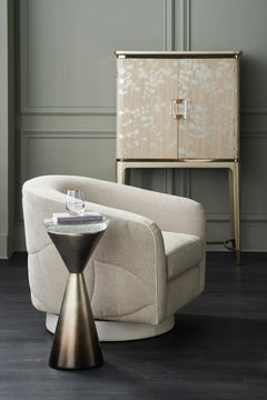 Caracole Spy Glass Table – side view – Lusso Furniture Miami