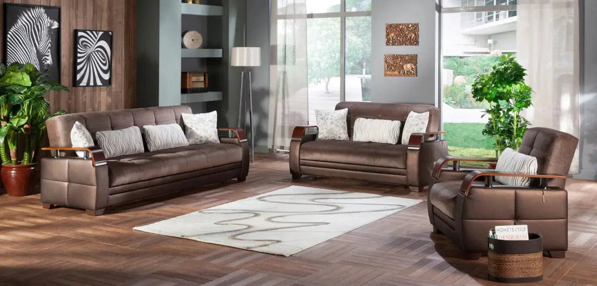Natural Living Room Set – Living Room Set | Lusso Furniture (view 5)