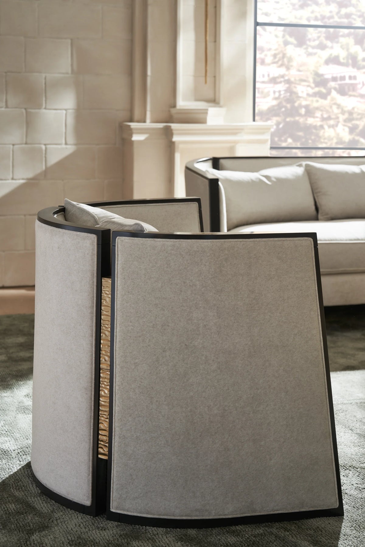 Caracole Cut Away Chair – back view – Lusso Furniture Miami
