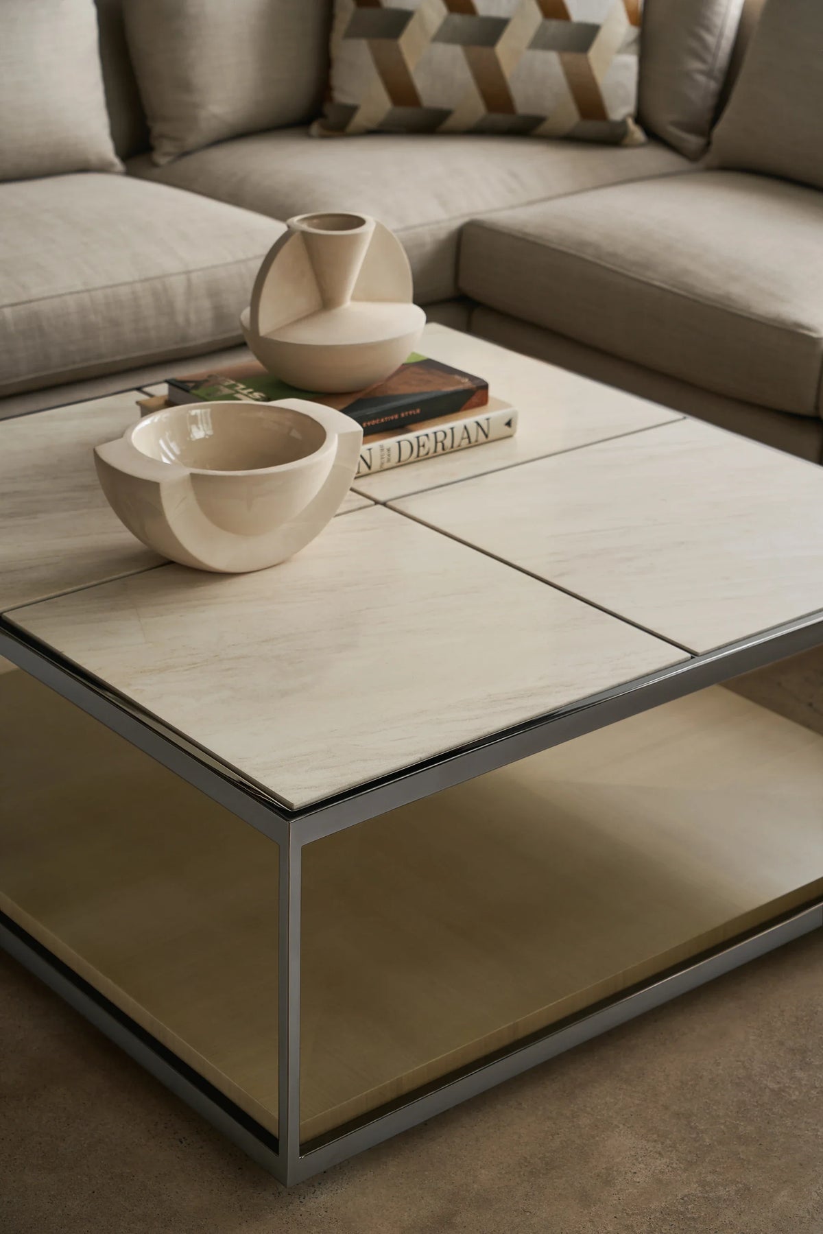 Caracole Cartesian Cocktail Table – angle view – Lusso Furniture Miami