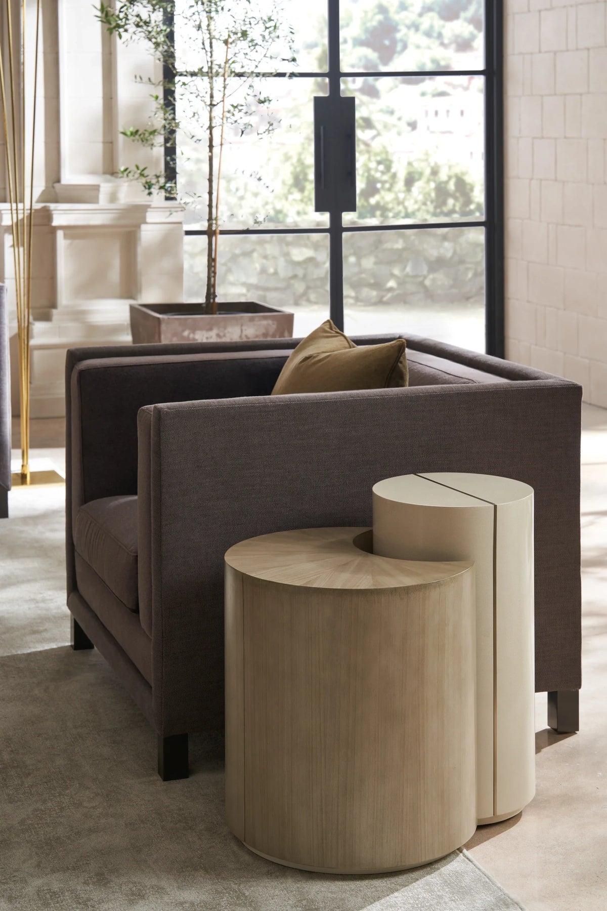Caracole Tuxedo Accent Chair – close-up – Lusso Furniture Miami