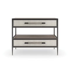 Caracole Dual Impressions Nightstand – front view – Lusso Furniture Miami