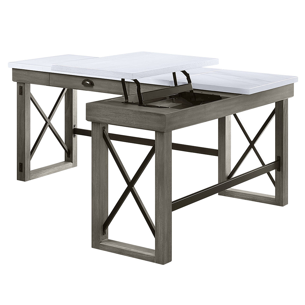 ACME Talmar Lift Top Writing Desk – back view – Lusso Furniture Miami