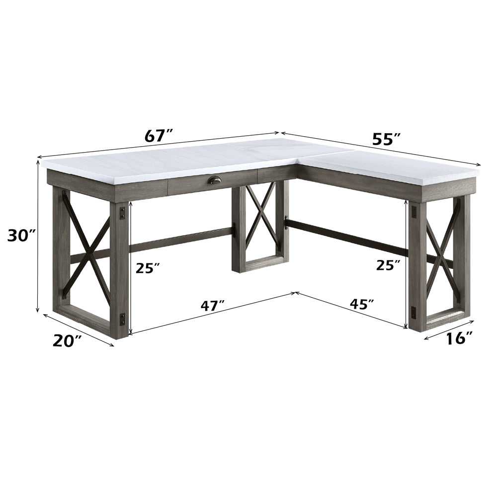 ACME Talmar Lift Top Writing Desk – close-up – Lusso Furniture Miami