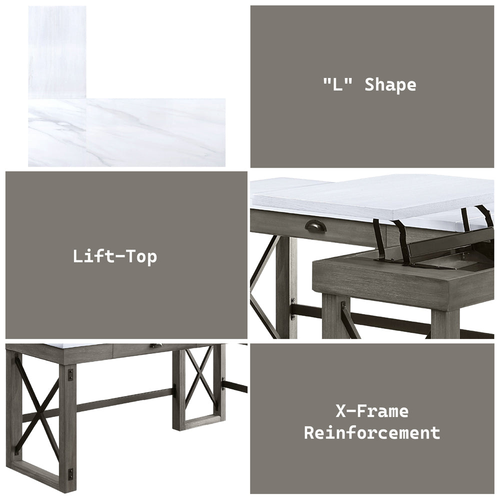 ACME Talmar Lift Top Writing Desk – alternate view – Lusso Furniture Miami