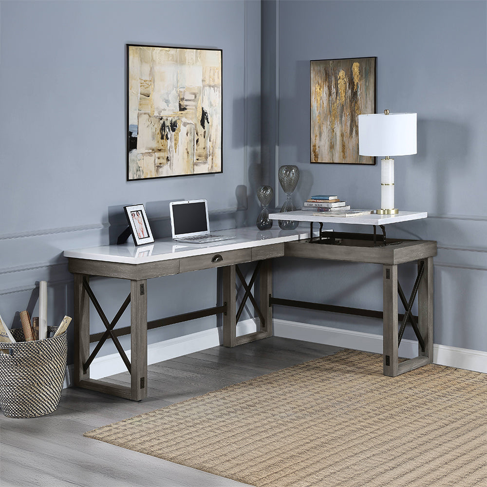 ACME Talmar Lift Top Writing Desk – top view – Lusso Furniture Miami