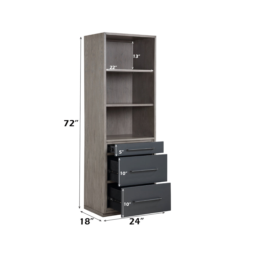 ACME Estevon Bookcase – back view – Lusso Furniture Miami
