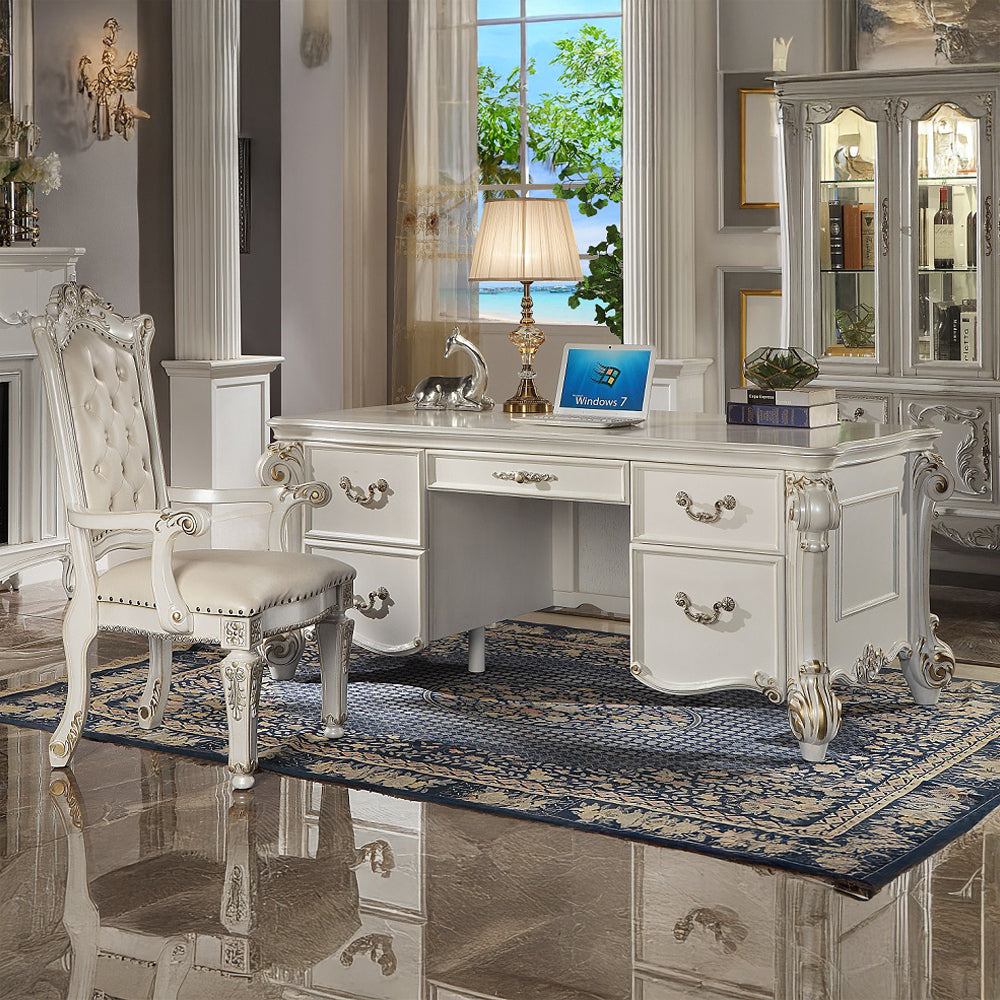 ACME Vendome Executive Writing Desk – front view – Lusso Furniture Miami