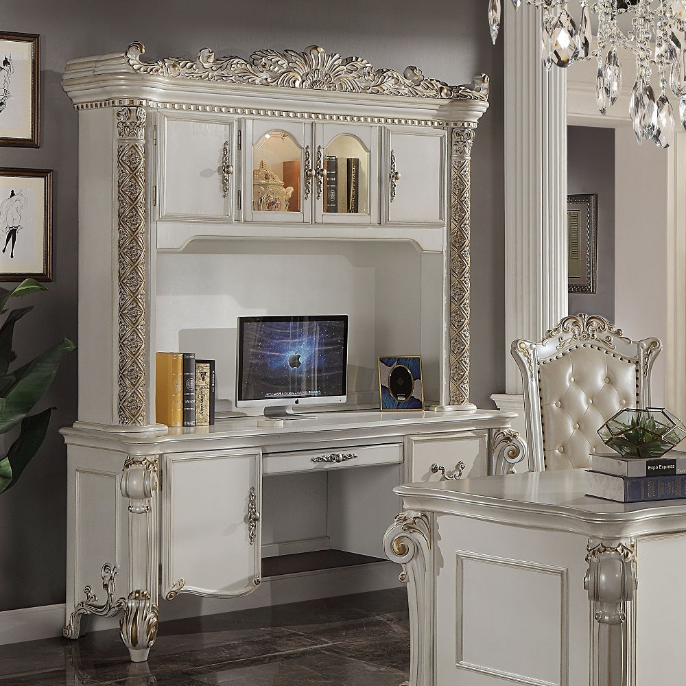 ACME Vendome Computer Desk with Hutch – front view – Lusso Furniture Miami
