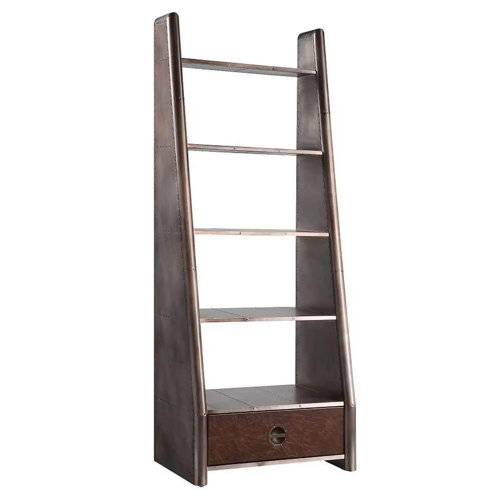 ACME Brancaster Bookcase – angle view – Lusso Furniture Miami