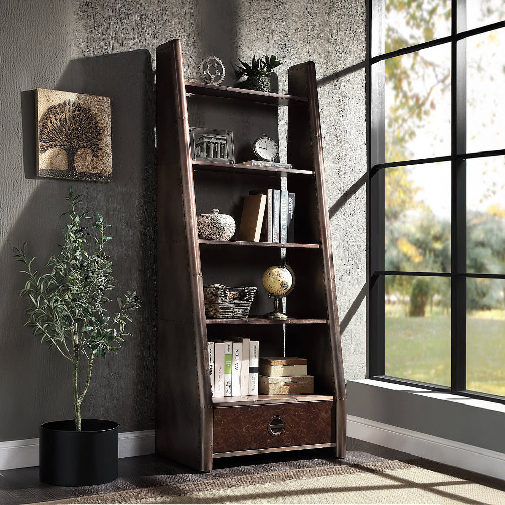 ACME Brancaster Bookcase – front view – Lusso Furniture Miami
