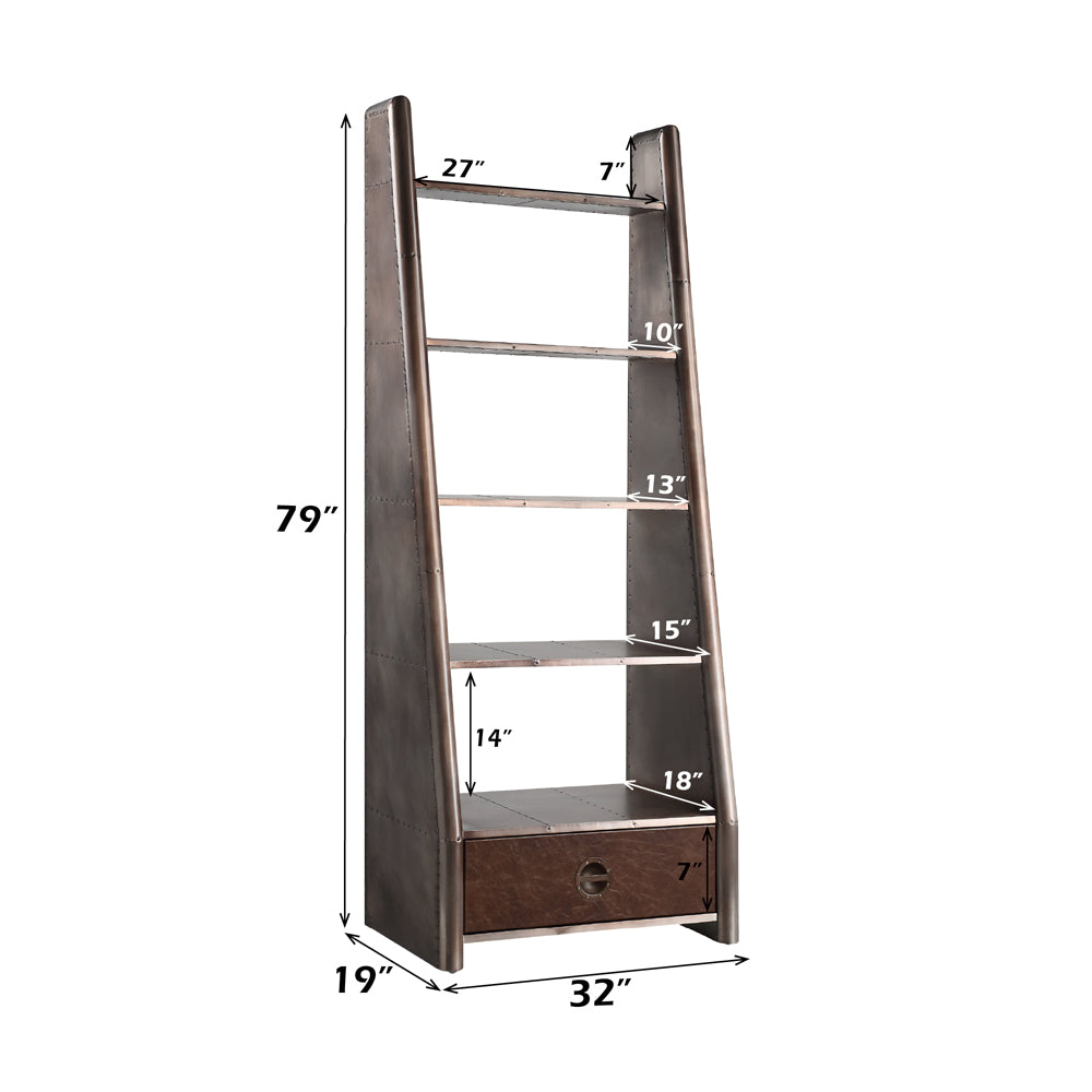 ACME Brancaster Bookcase – back view – Lusso Furniture Miami