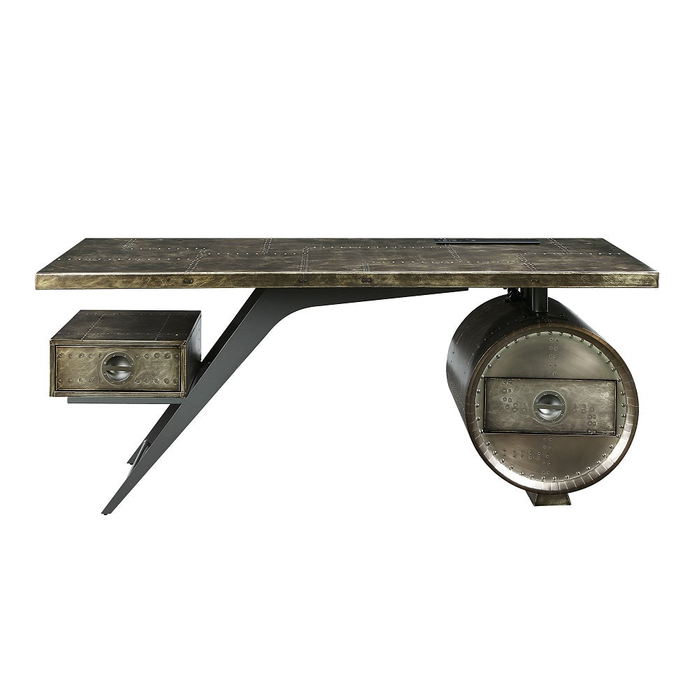 ACME Brancaster Executive Writing Desk – side view – Lusso Furniture Miami