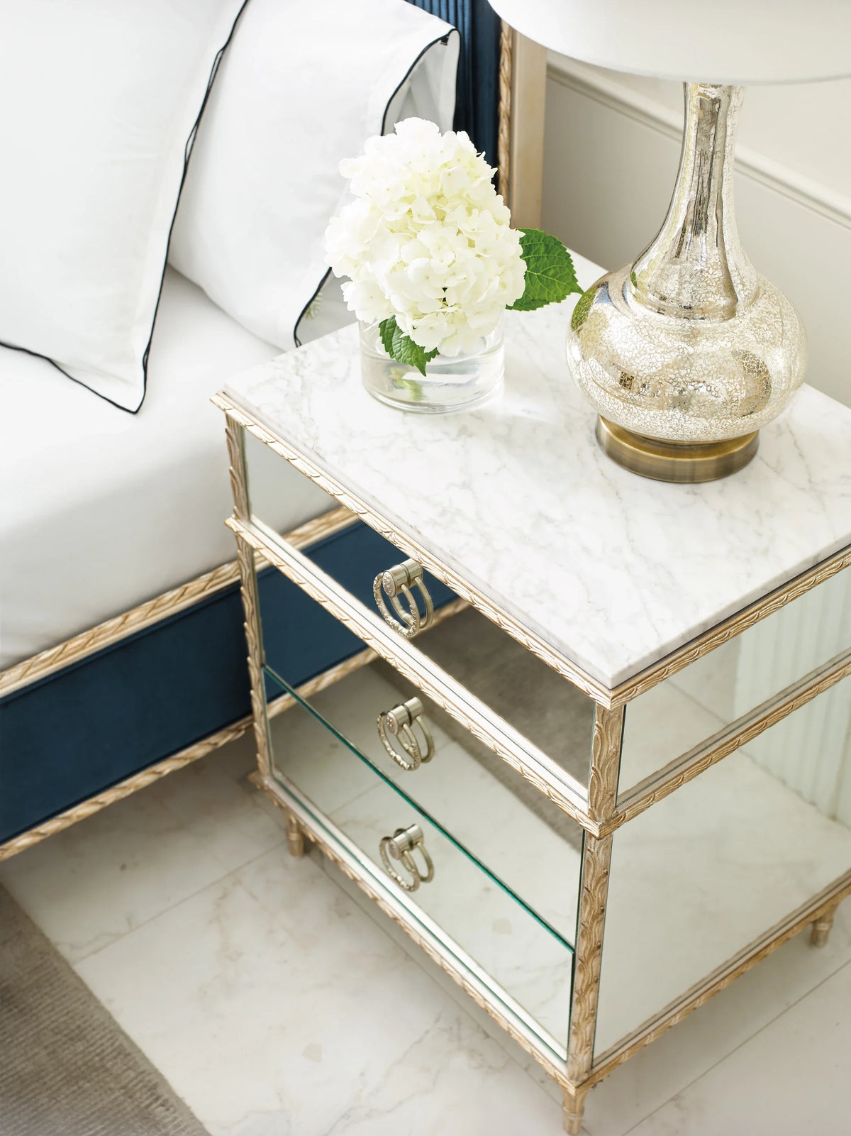 Caracole Fontainebleau Nightstand – back view – Lusso Furniture Miami
