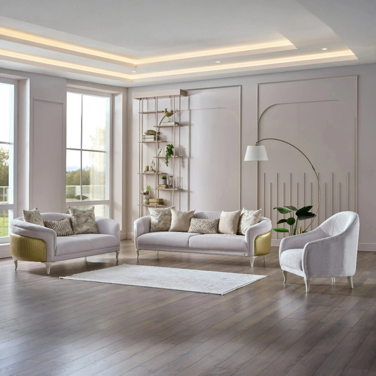 Victor Plus Traditional Living Room Set – Living Room Set | Lusso Furniture (view 5)