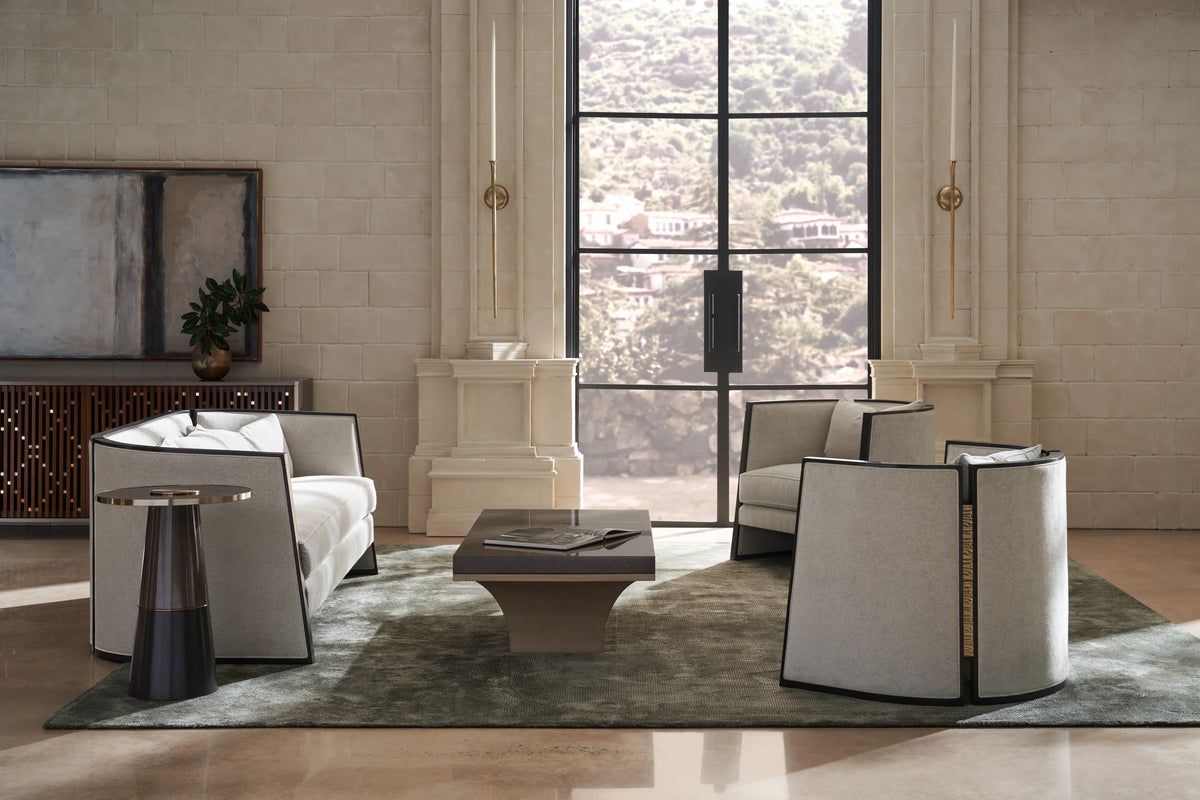 Caracole Cut Away Sofa – angle view – Lusso Furniture Miami