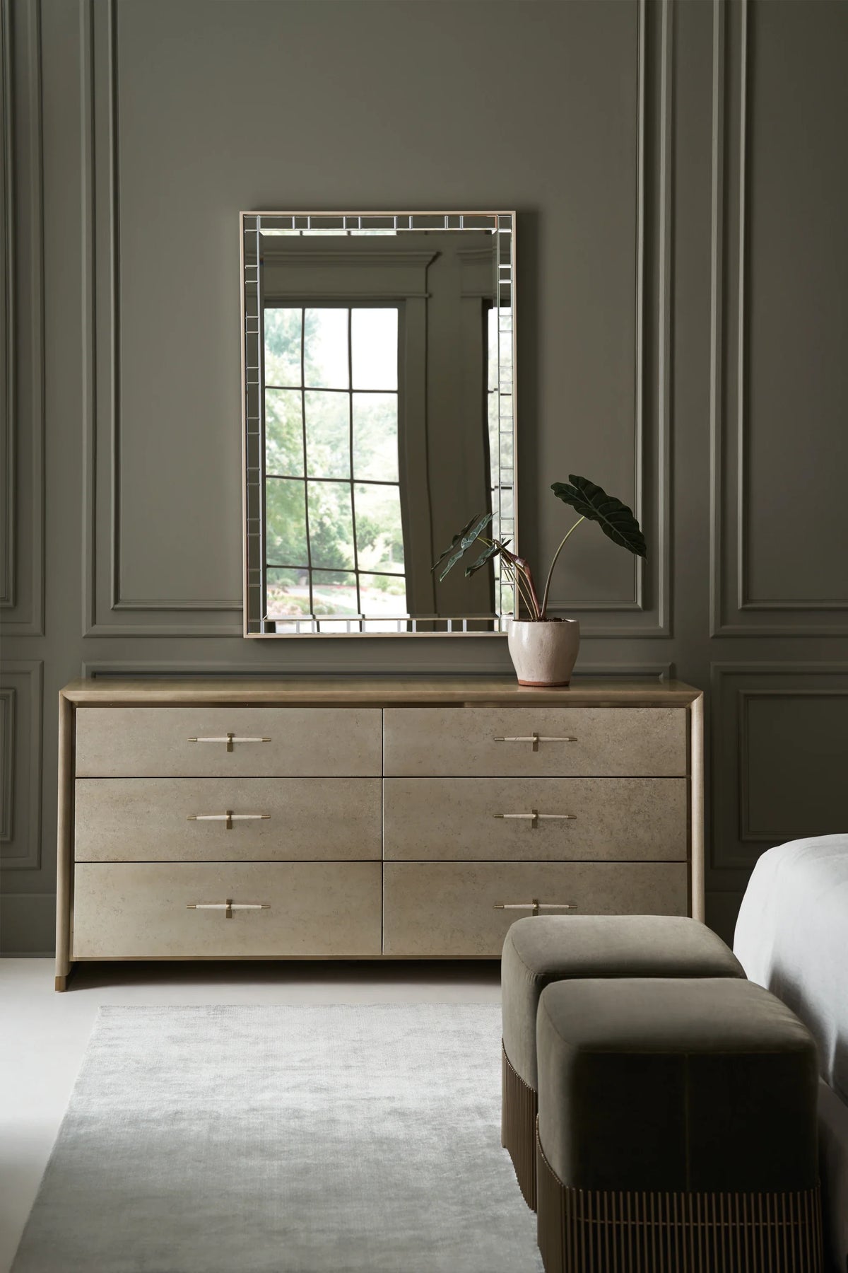 Caracole Hang Up Dresser – room setting – Lusso Furniture Miami