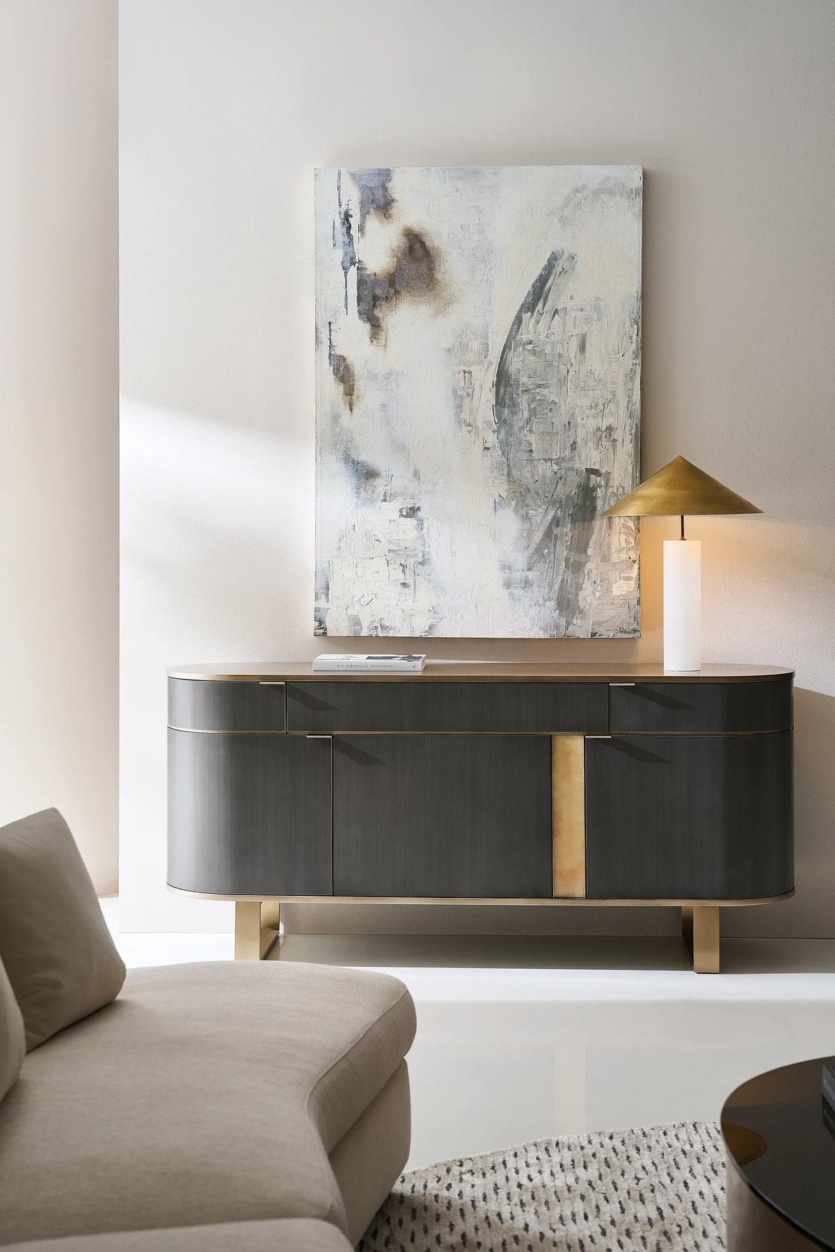 Caracole Piet Sideboard – angle view – Lusso Furniture Miami