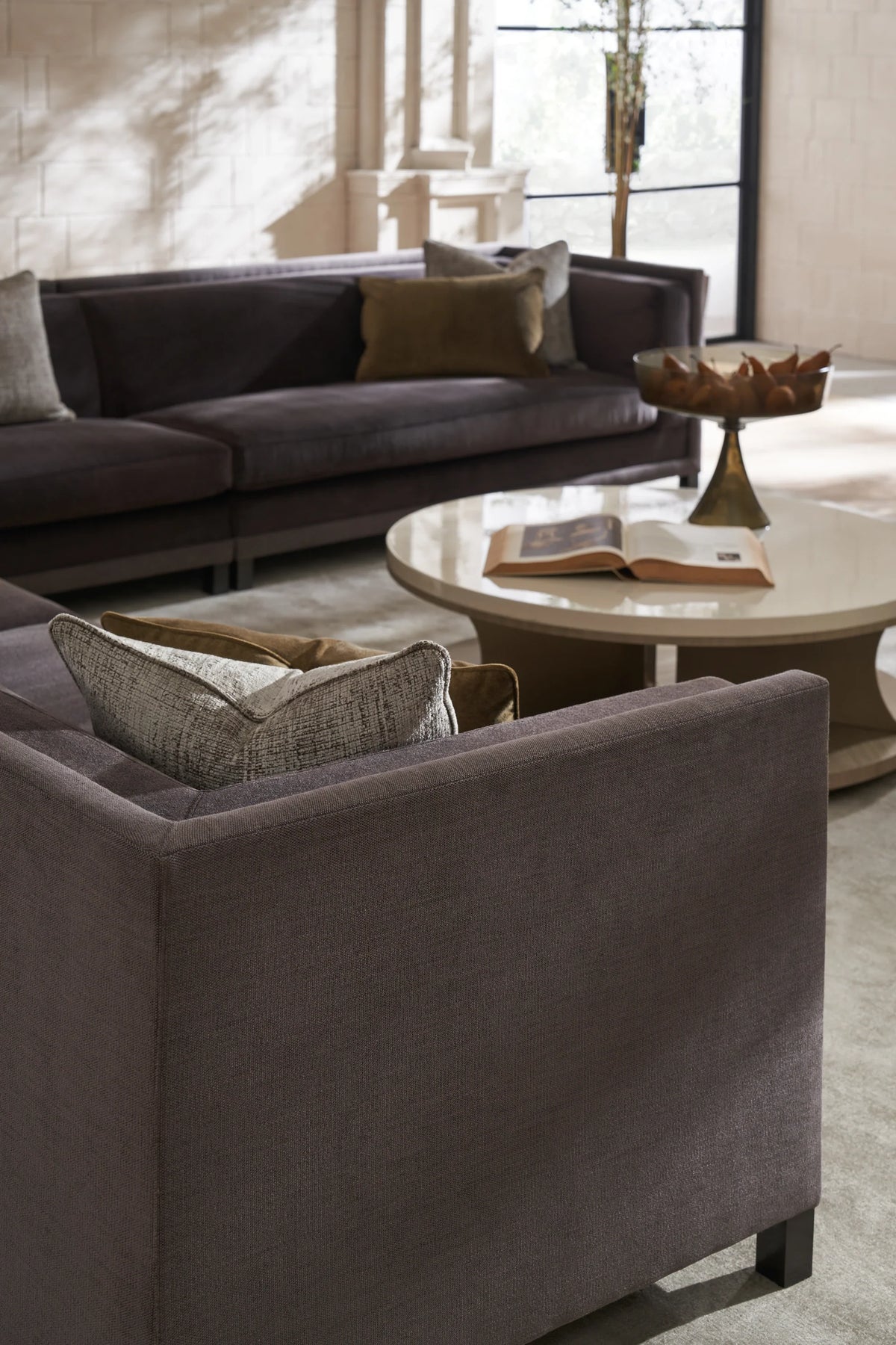 Caracole Braces Cocktail Table – side view – Lusso Furniture Miami