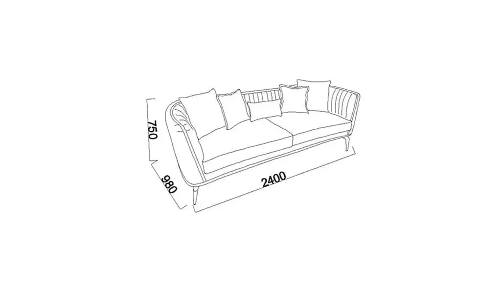 Plaza Living Room Set – Living Room Set | Lusso Furniture (view 18)
