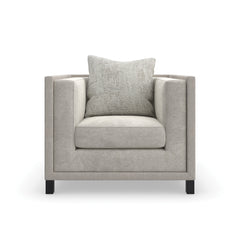 Caracole Tuxedo Accent Chair – front view – Lusso Furniture Miami