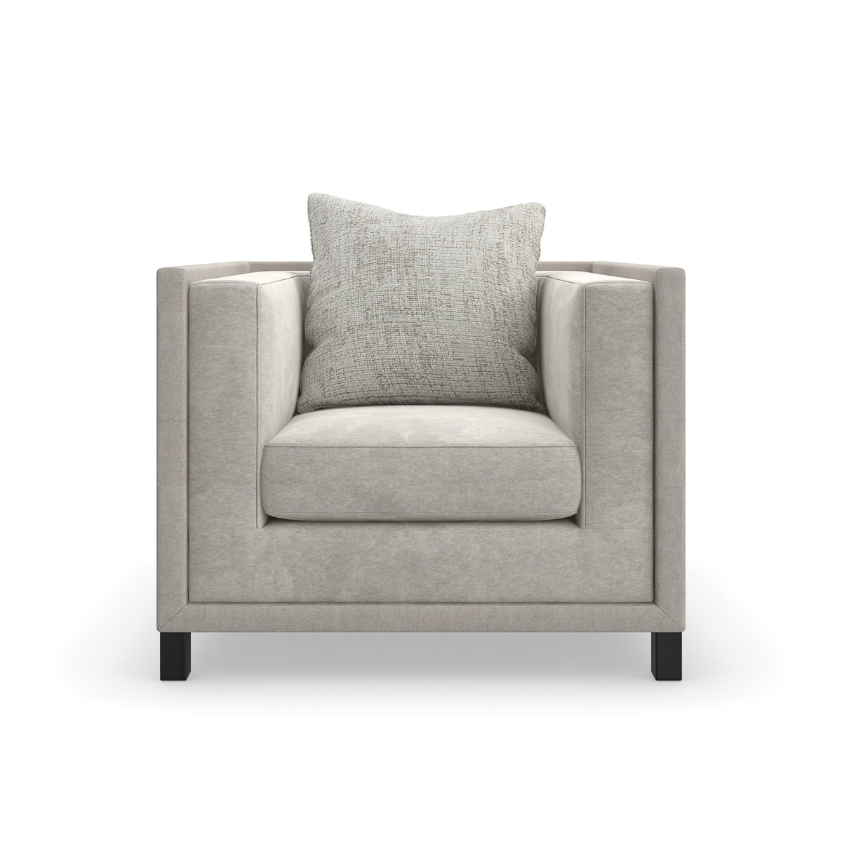 Caracole Tuxedo Accent Chair – front view – Lusso Furniture Miami