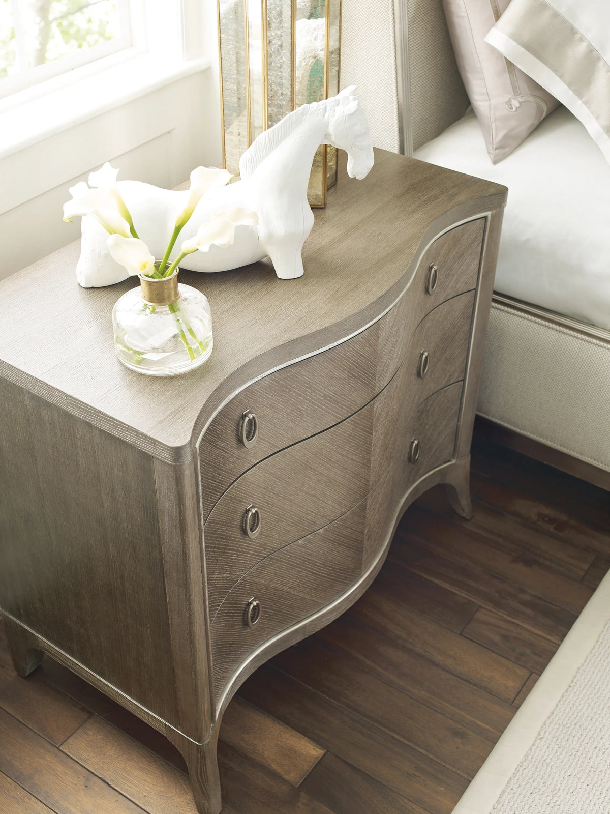 Caracole Avondale Nightstand – angle view – Lusso Furniture Miami