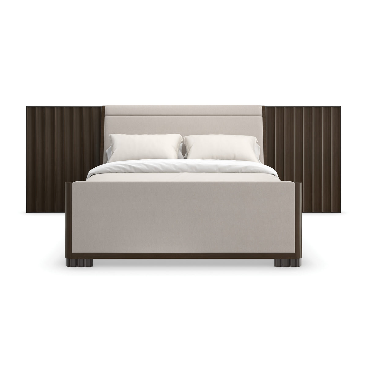 Caracole Slow Wave Bed Components – front view – Lusso Furniture Miami