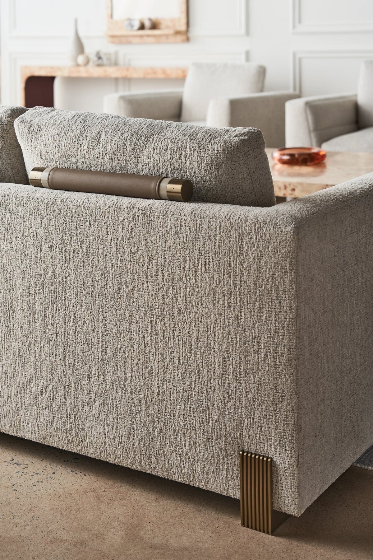 Caracole Counter Balance Sofa – side view – Lusso Furniture Miami