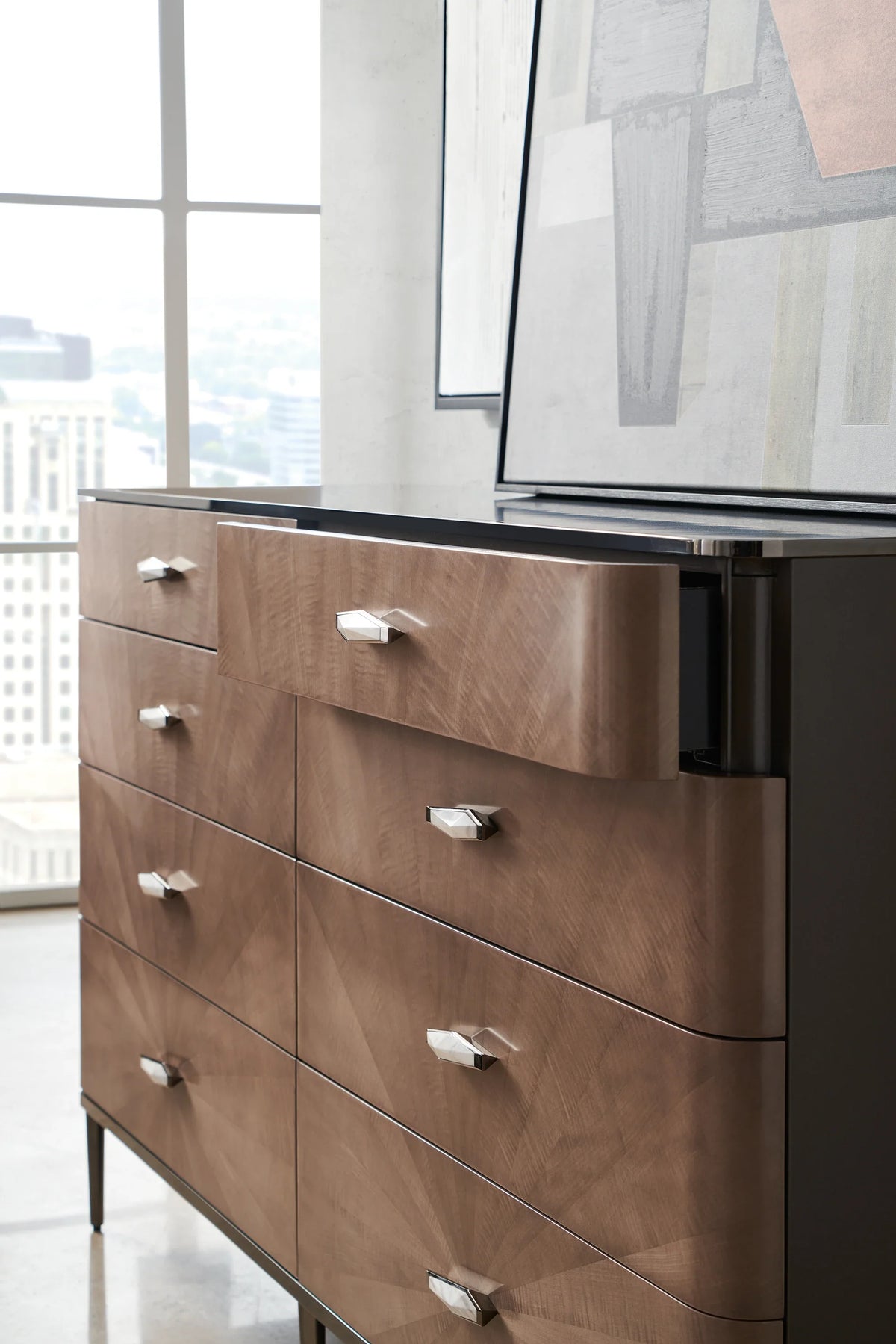 Caracole Prism Dresser – side view – Lusso Furniture Miami