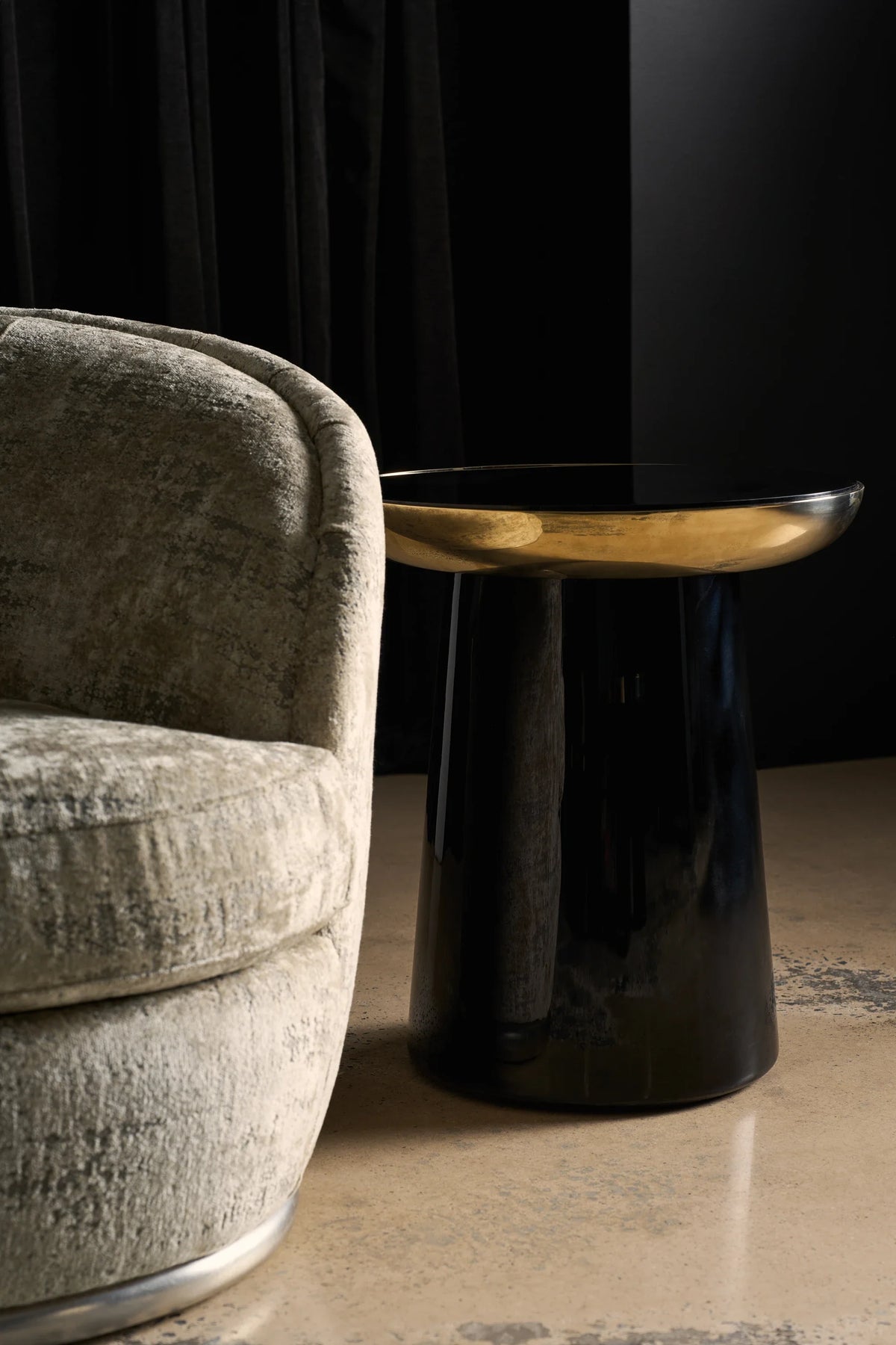 Caracole Umbra Side Table – angle view – Lusso Furniture Miami