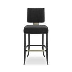 Caracole Reserved Seating Bar Stool – front view – Lusso Furniture Miami