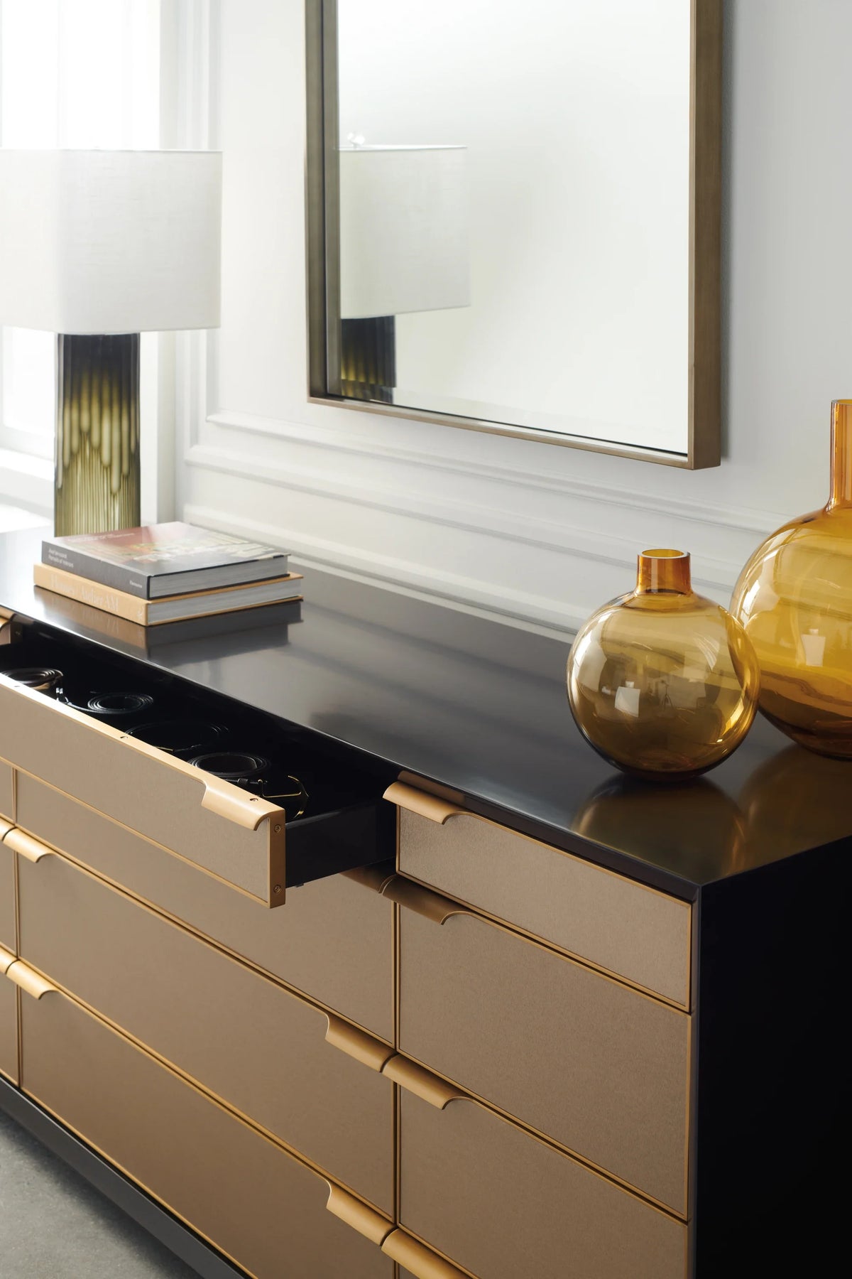 Caracole All Wrapped Up Dresser – close-up – Lusso Furniture Miami