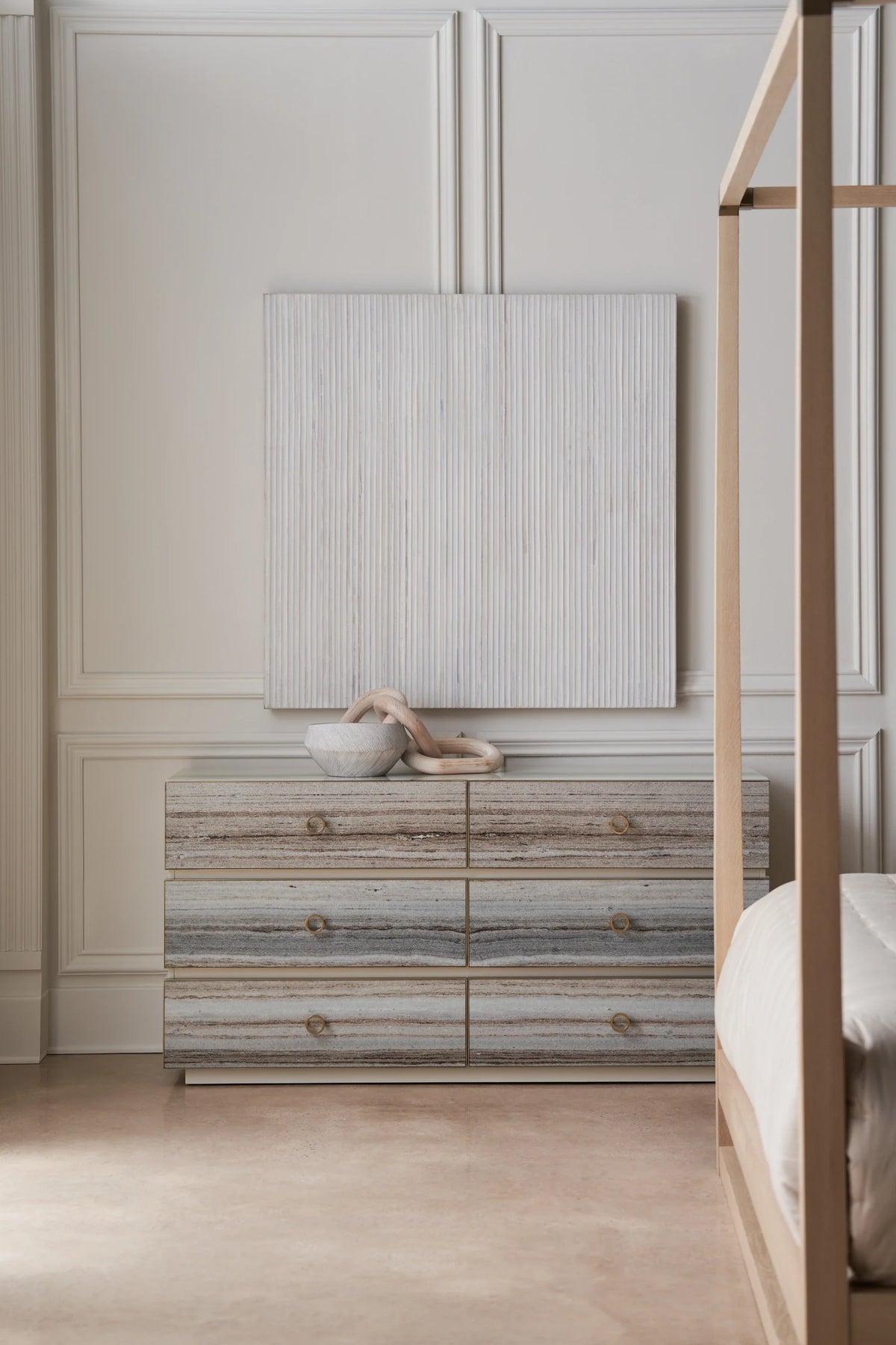 Caracole Bedrock Dresser – angle view – Lusso Furniture Miami