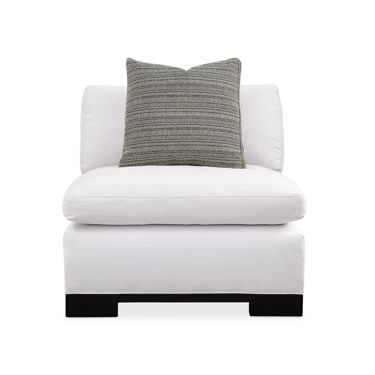 Caracole Refresh Armless Chair – front view – Lusso Furniture Miami