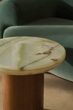 Caracole Cape Verde Accent Table – side view – Lusso Furniture Miami
