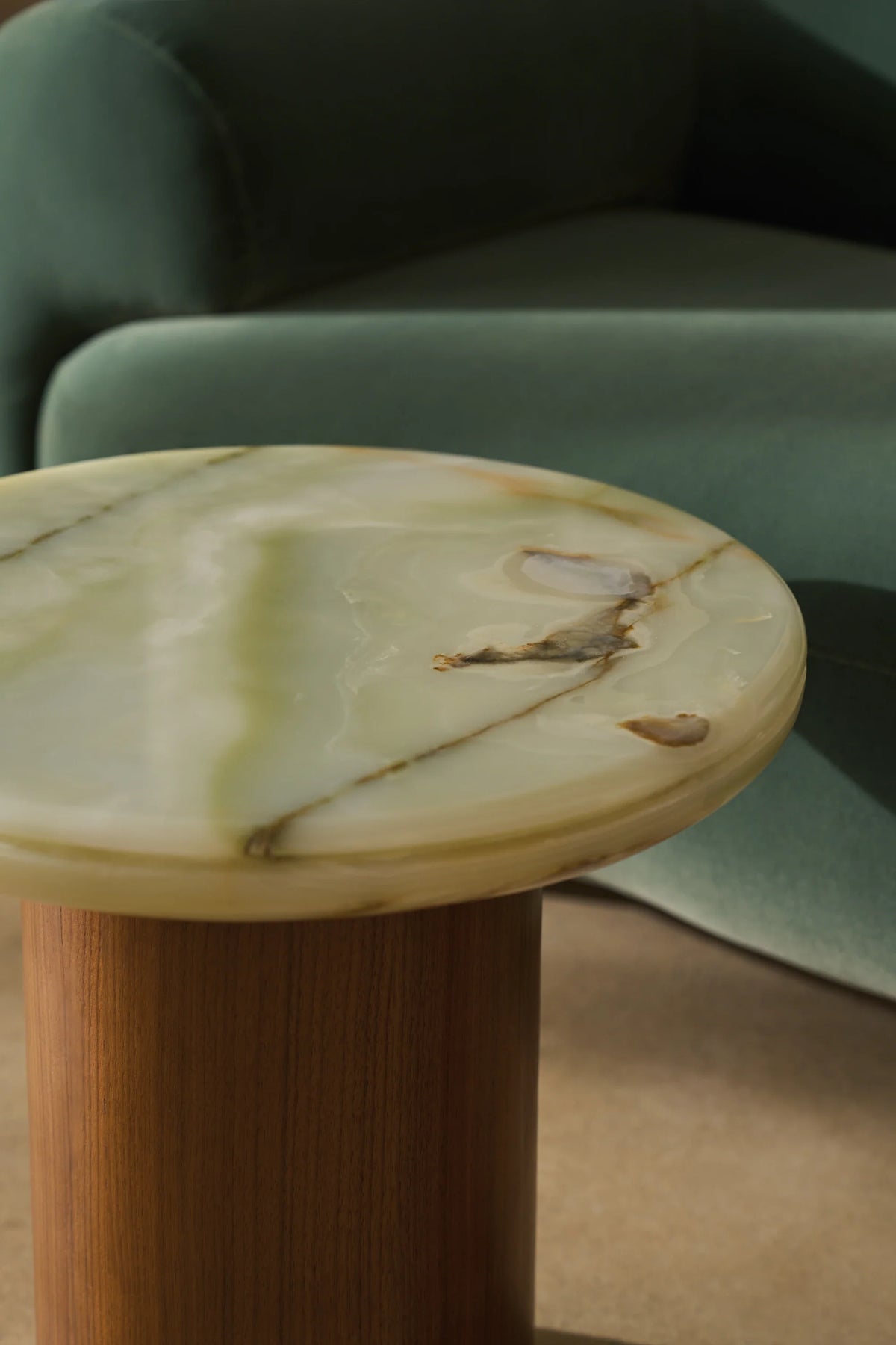 Caracole Cape Verde Accent Table – side view – Lusso Furniture Miami