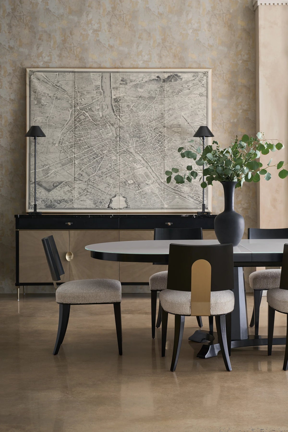 Caracole Bordeaux Dining Table – side view – Lusso Furniture Miami