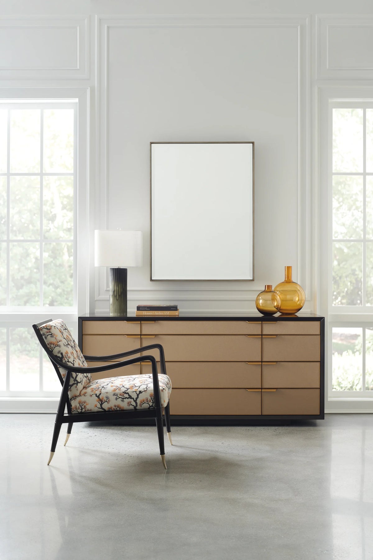 Caracole All Wrapped Up Dresser – back view – Lusso Furniture Miami