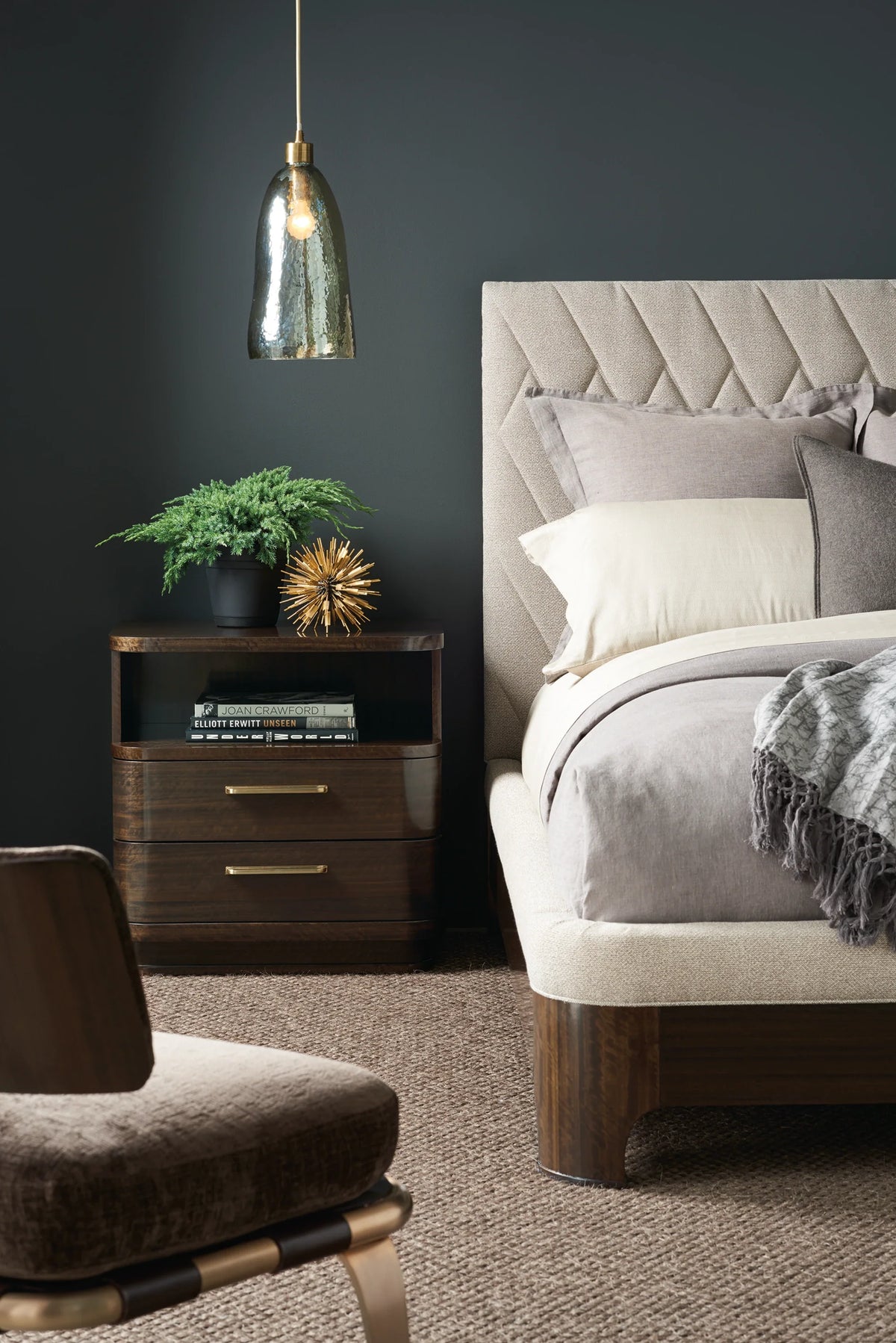 Caracole Moderne Cal King Bed – angle view – Lusso Furniture Miami