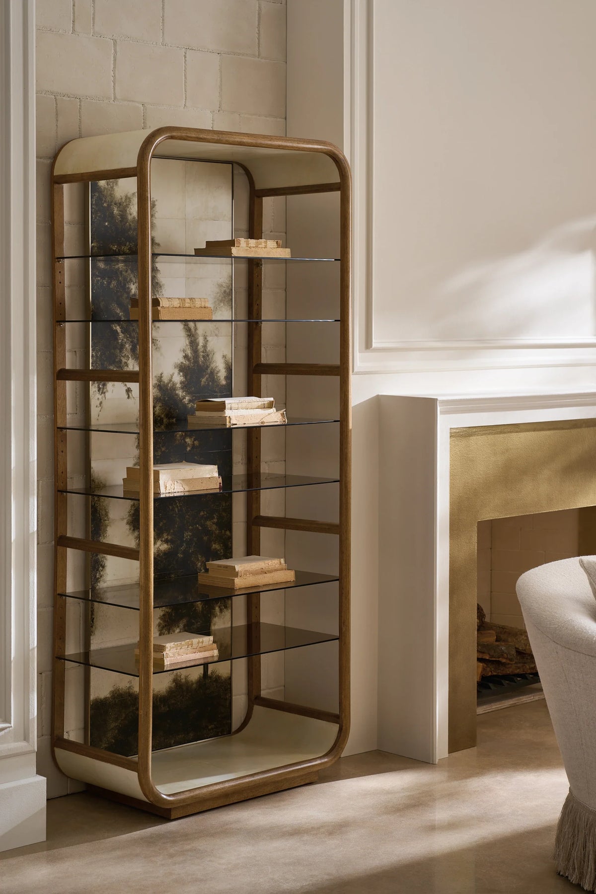 Caracole Fairmont Bar Cabinet – angle view – Lusso Furniture Miami