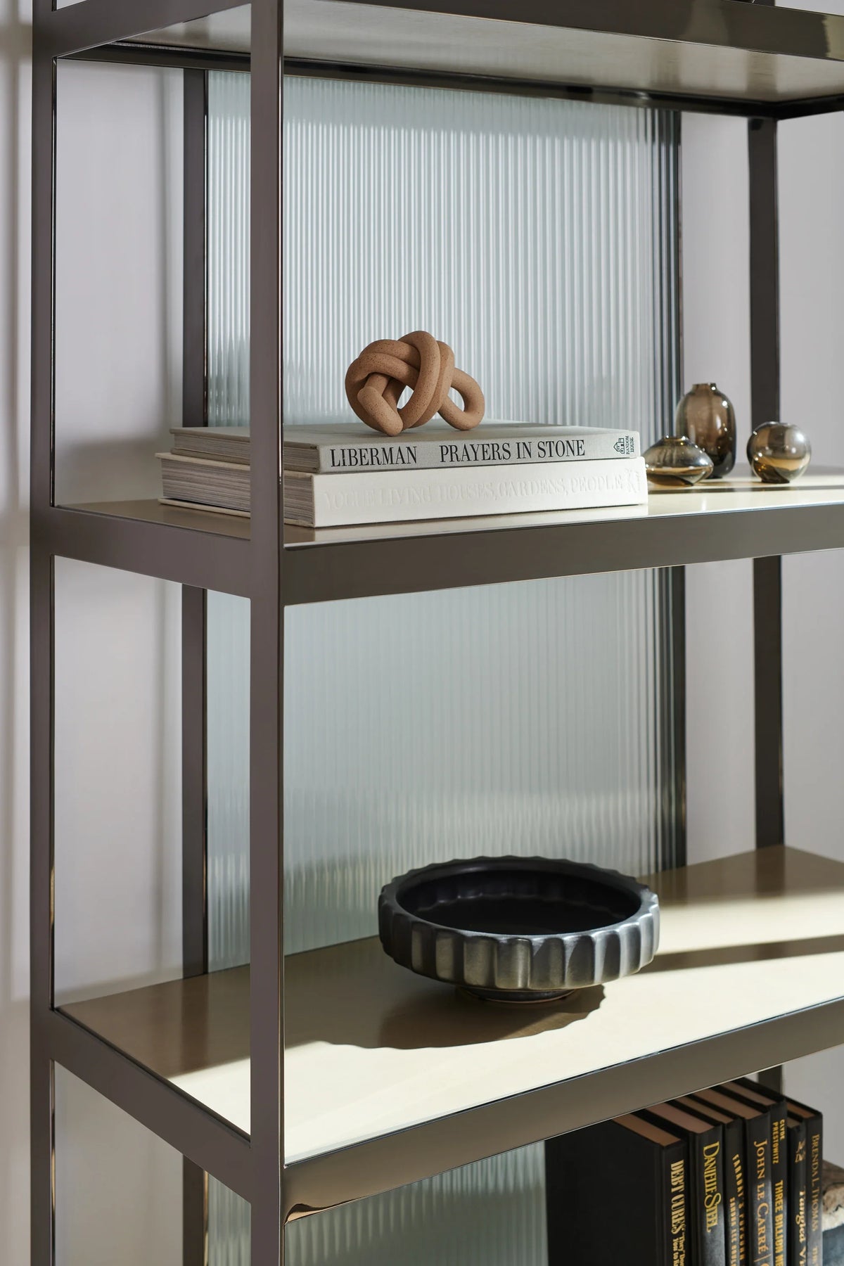 Caracole Shelf Life Cabinet – side view – Lusso Furniture Miami