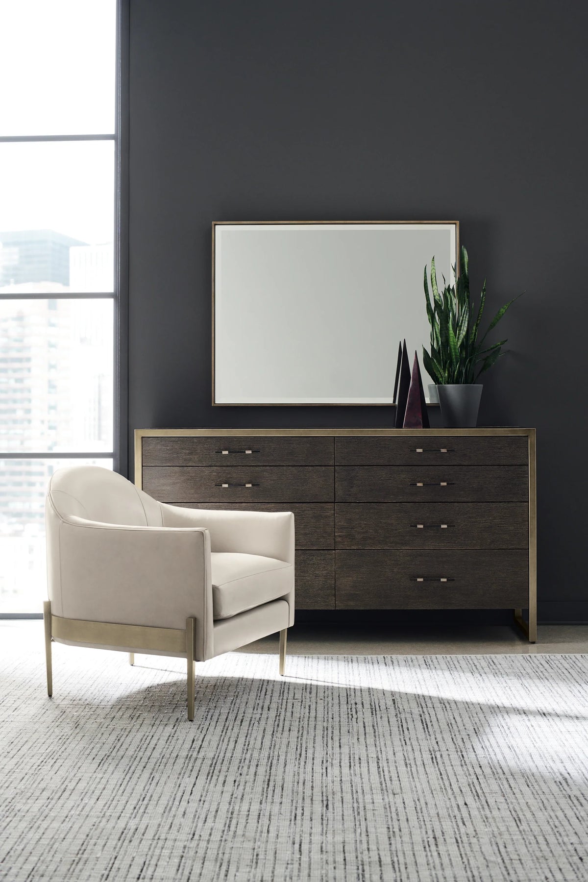 Caracole Rebound Accent Chair – angle view – Lusso Furniture Miami