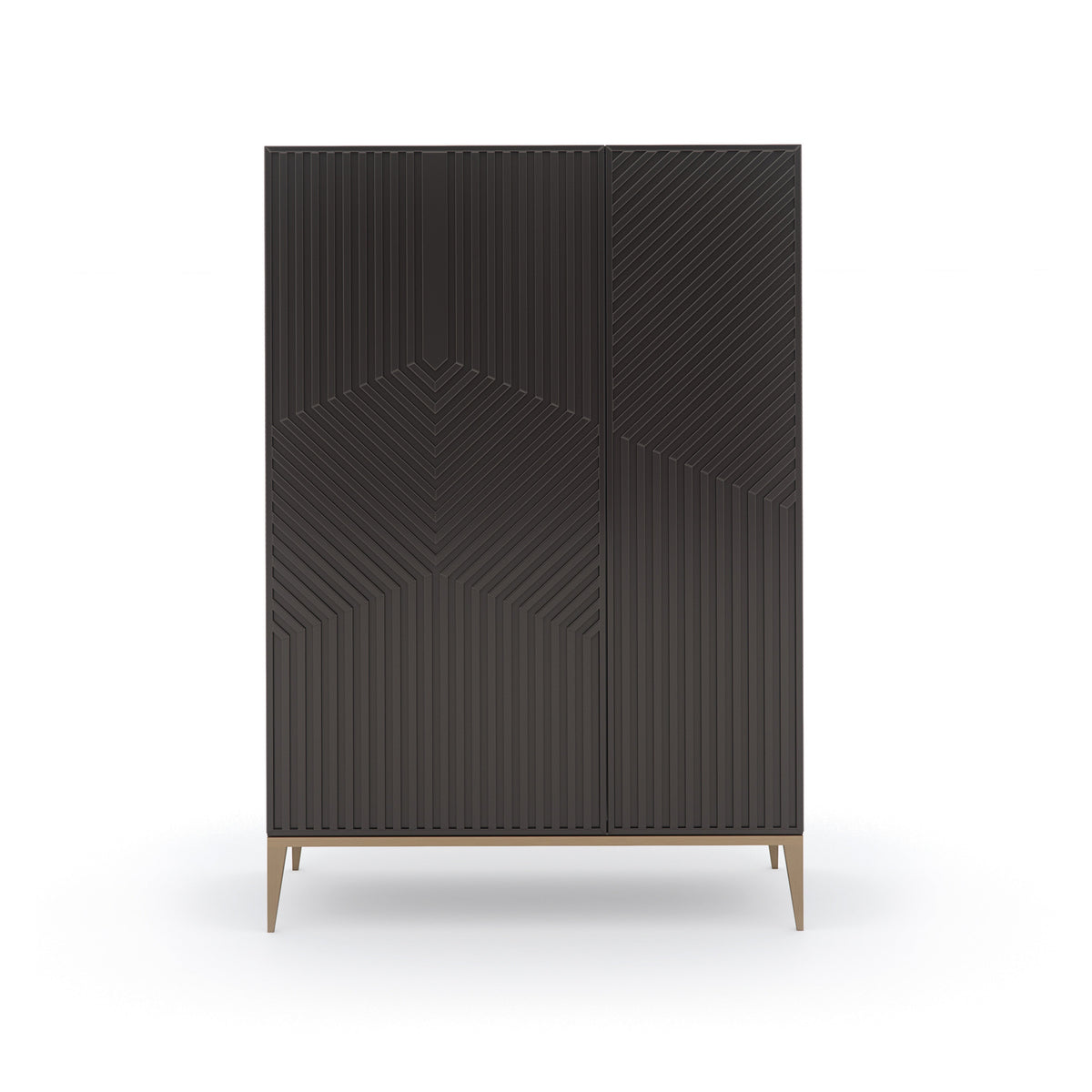 Caracole Out of Line Armoire – front view – Lusso Furniture Miami